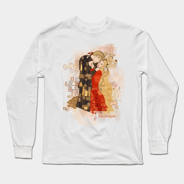 The Invention of the Kiss Long Sleeve T-Shirt by LaceySimpson